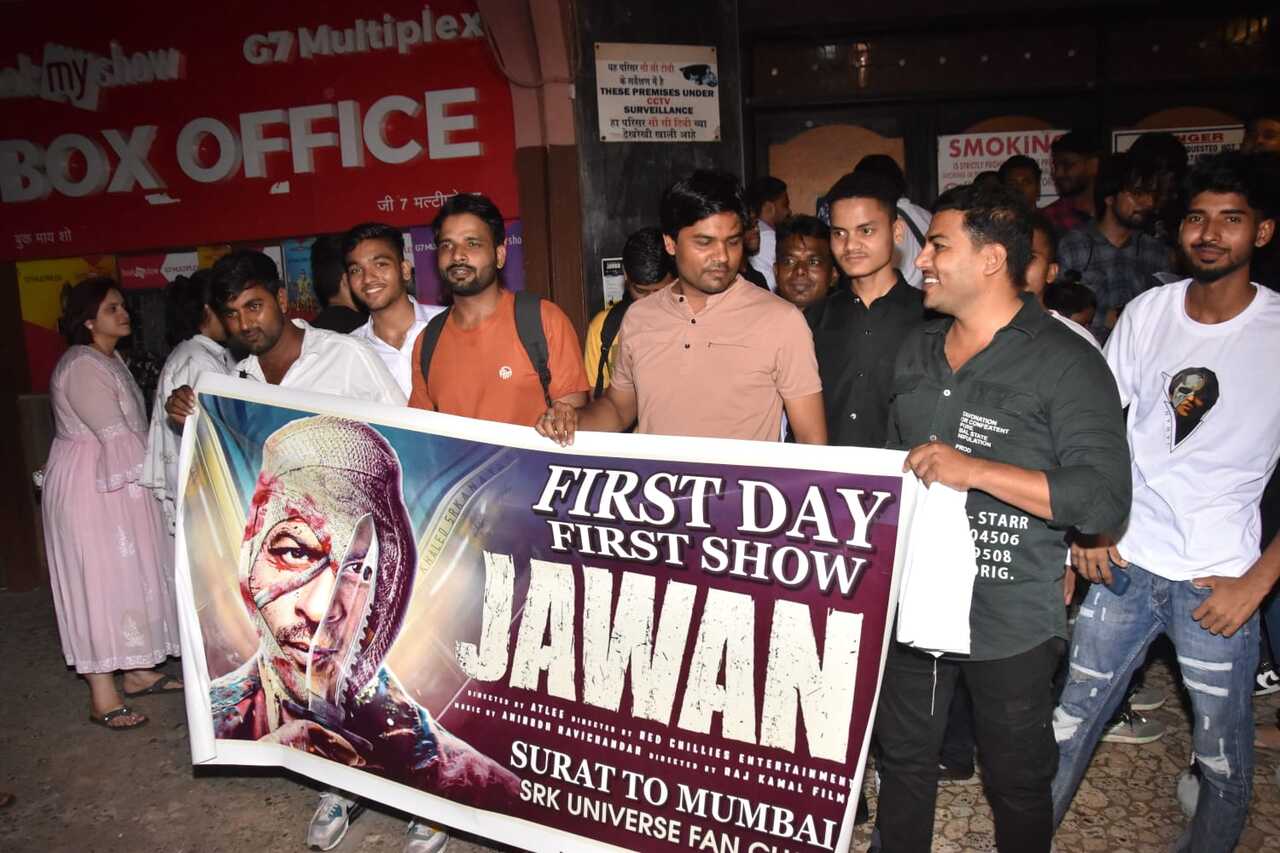 Fans stepped out with banners, posters and flags